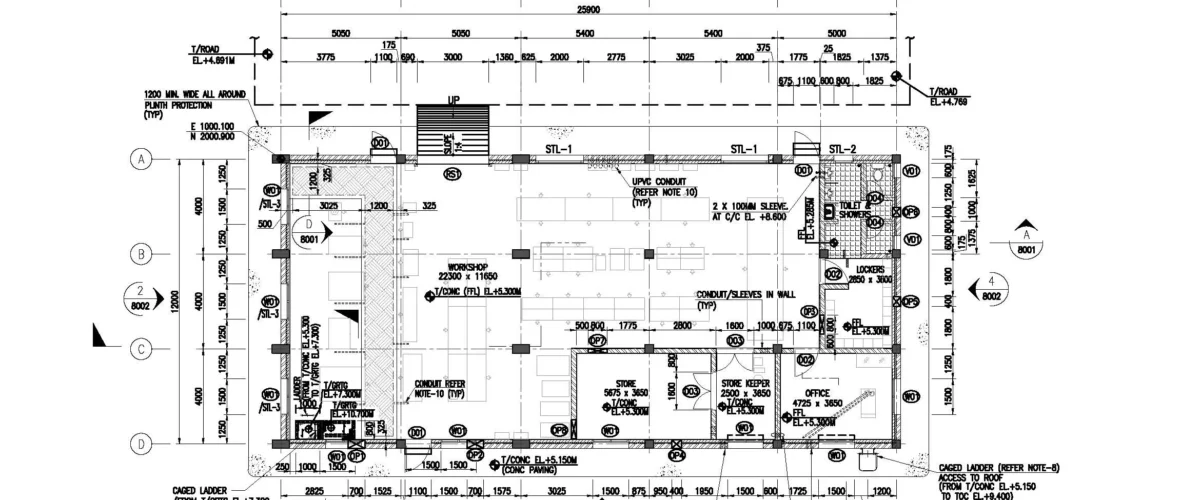 جانمایی تجهیزات سوله
